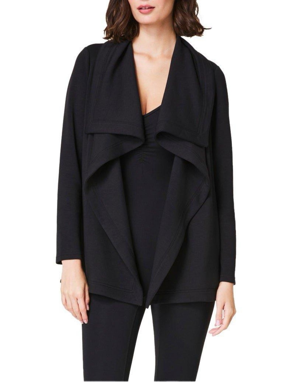 Spanx Air Essentials Open Wrap Cardigan Size S XL Very Black NEW